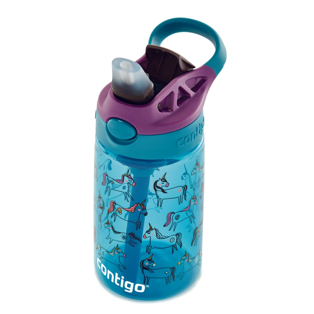 Botella Contigo Kids Straw de Plastico Libre de BPA con Bombilla Autospout de 14oz 414ml Diseño Unicornios 2126115