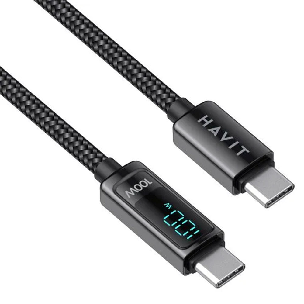 Cable de carga Havit con Display Tipo C a Tipo C