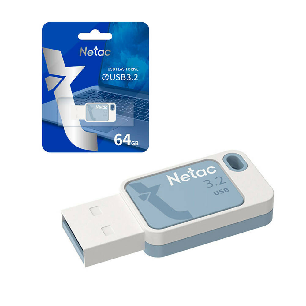 Flash USB 3.2 Netac 64GB Azul