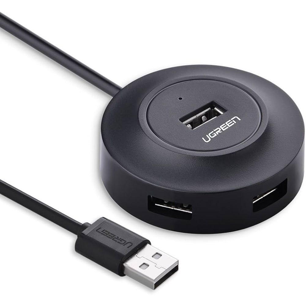Hub Ugreen USB 2.0 de 4 Puertos hasta 480Mbps Cable de 1M de Longitud Compatible con Windows MAC y Linux 20277