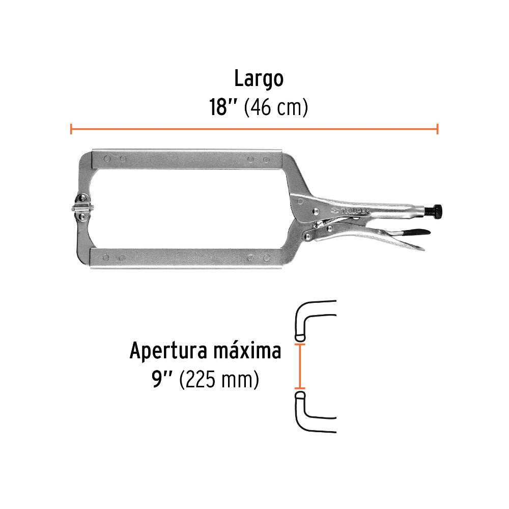 Pinza de Presión Truper 18" Tipo C
