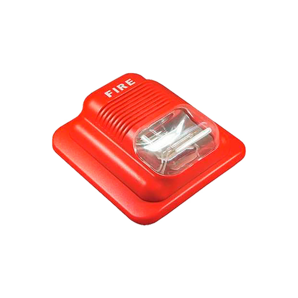 Sirena Dimax de 3 sonidos 100dB con Luz Estrobo Alimentacion 12/24Vdc 0.1Amp W030