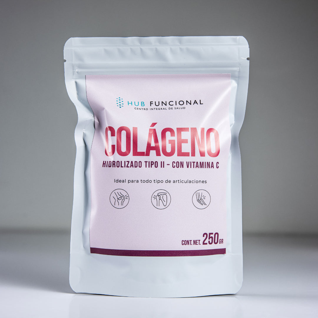 Colágeno Hidrolizado Tipo ll con Vitamina C Suplementación Nutracéutica Hub Funcional