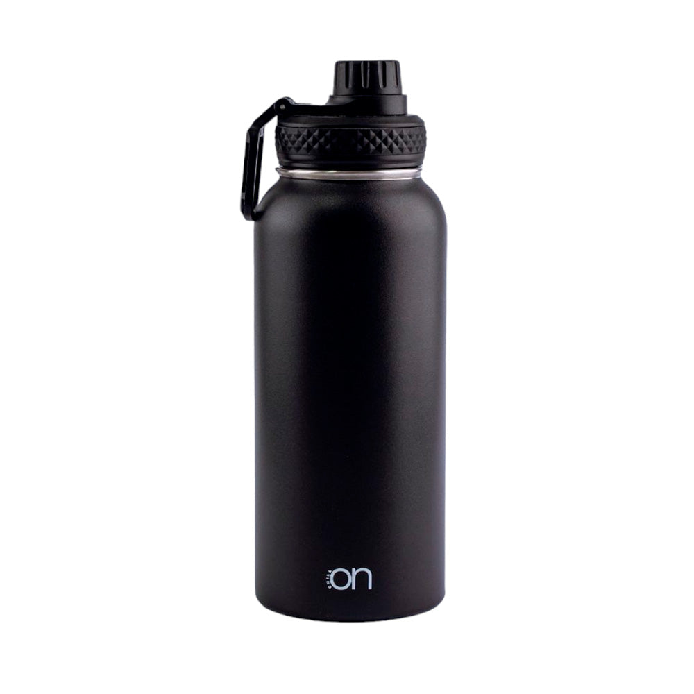 Termo de 1 Litro Chill On Tapa Rosca Boca Ancha Color Negro